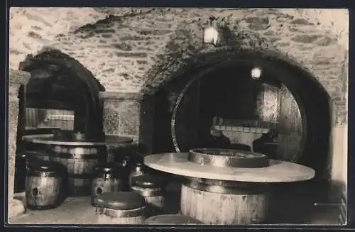 AK Schlägl, Stift, Weinstube, Innenansicht