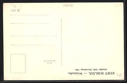 AK Schlägl, Stift, Weinstube, Innenansicht