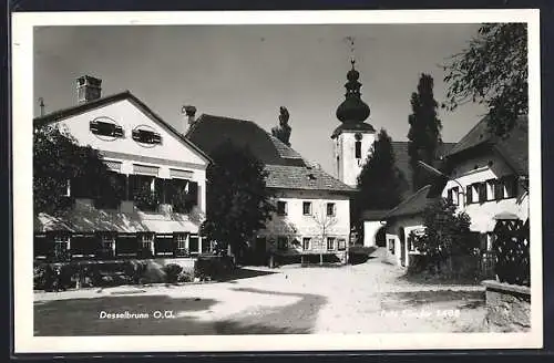 AK Desselbrunn, Ortspartie mit Kirche