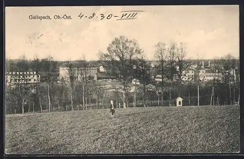 AK Gallspach, Ortspanorama von einem Feld aus