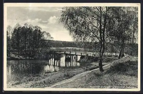 AK Neuruppin /Ruppiner Schweiz, Zermützel-Brücke