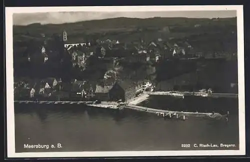 AK Meersburg a. B., Teilansicht mit Kirche