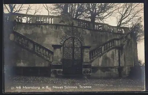 AK Meersburg a. B., Neues Schloss Terrasse