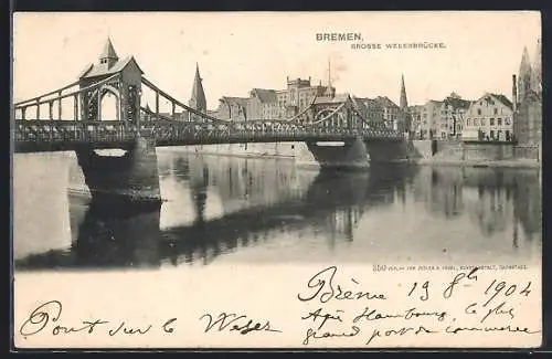 AK Bremen, Grosse Weserbrücke