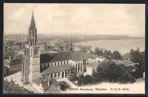 AK Konstanz, Teilansicht mit dem Münster