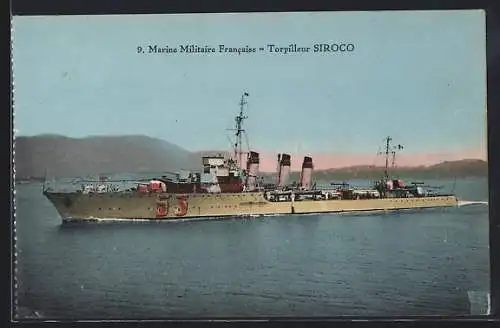 AK Torpilleur Siroco, Marine Militaire Francaise