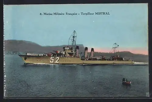 AK Torpilleur Mistral, Marine Militaire Francaise