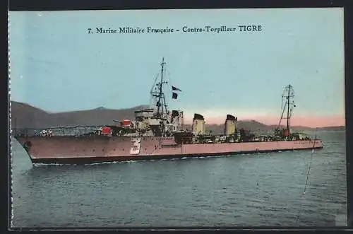 AK Contre-Torpilleur Tigre, Marine Militaire Francaise