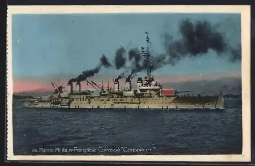AK Cuirassé Condorcet, Marine Militaire Francaise