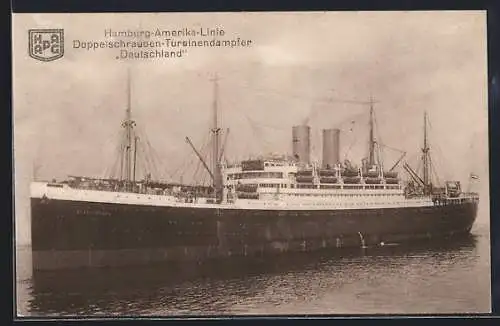 AK Hamburg, Passagierschiff Doppelschrauben-Turbinendampfer Deutschland der HAPAG