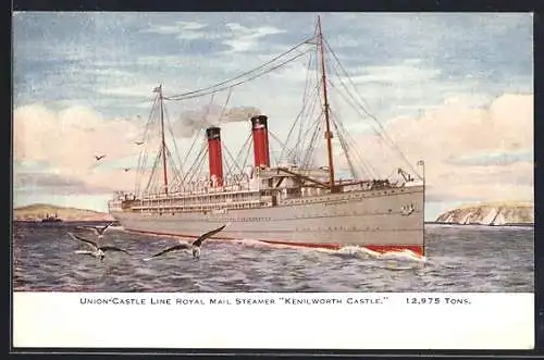 AK Passagierschiff Kenilworth Castle in Fahrt, Union-Castle Liner