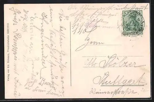 AK Mainau, Dampfer Stadt Meersburg vor dem Schloss