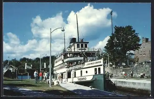 AK Port Carling /Ont., Dampfer SS Sagamo auf dem Fluss