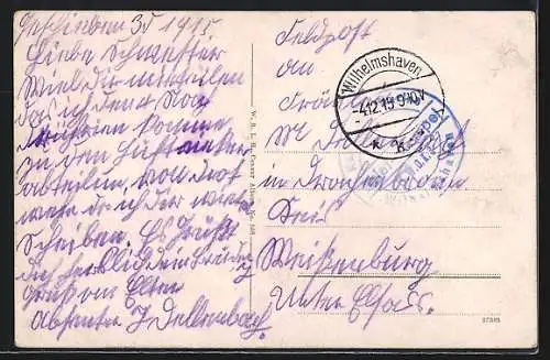 AK Linienschiff S.M. Prinzregent Luitpold nimmt Fahrt auf, Kriegsschiff