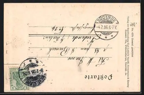 AK Kriegsschiff SM grosser Kreuzer Hertha unter Volldampf im Passepartout