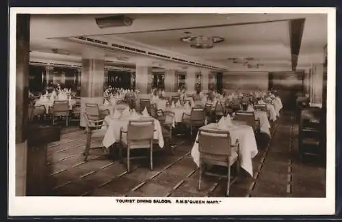 AK Passagierschiff R. M. S. Queen Mary, Tourist Dining Saloon