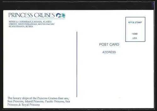 AK Passagierschiff Royal Princess auf dem offenen Meer, Princess Cruises