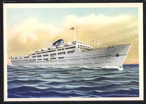 AK Passagierschiff TN Sydney auf dem Meer, Flotta Lauro