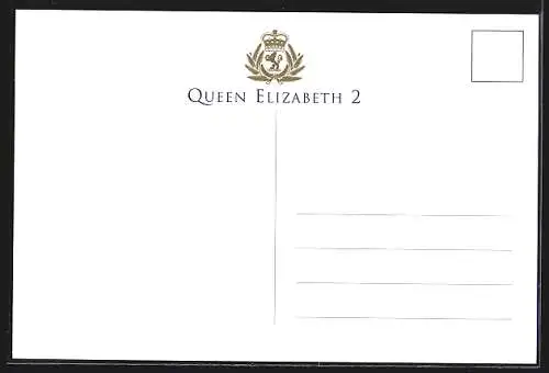 AK Passagierschiff Queen Elizabeth 2, Bugansicht, Cunard Line