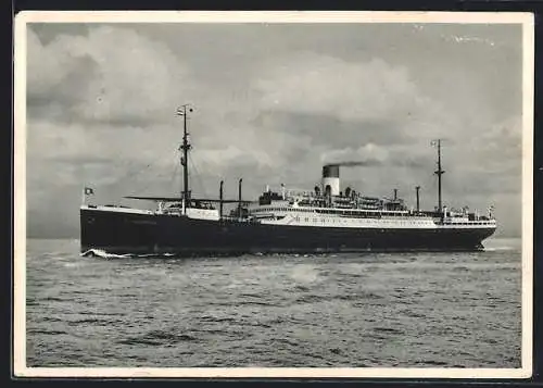 AK Passagierschiff Dampfer General Artigas auf See, Hamburg-Südamerikanische Dampfschifffahrts-Gesellschaft