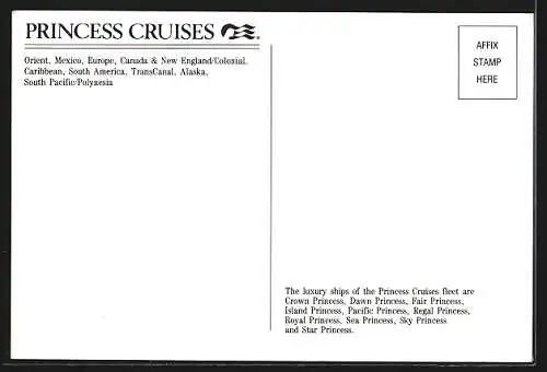 AK Passagierschiff Crown Princess auf dem Meer, Princess Cruises