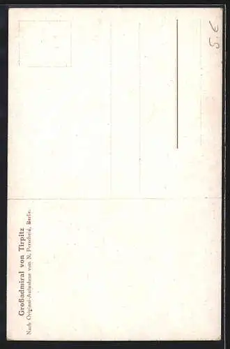 Künstler-AK Grossadmiral Alfred von Tirpitz in Uniform