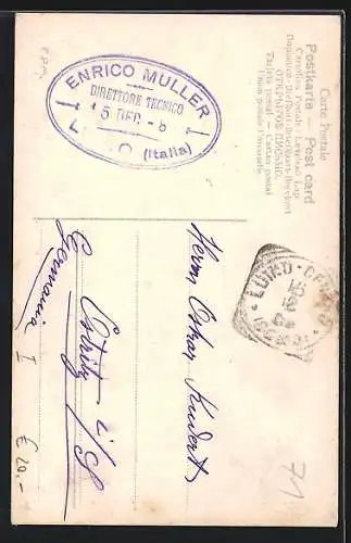 AK Italienischer Matrose an Bord des Kriegsschiffes