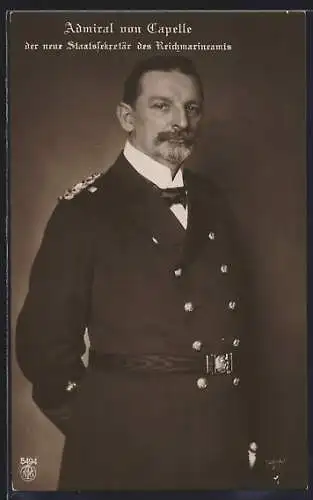 AK Admiral Eduard von Capelle in Uniform