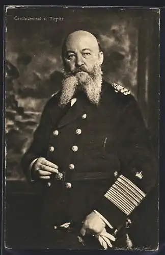 AK Admiral Alfred von Tirpitz in Uniform