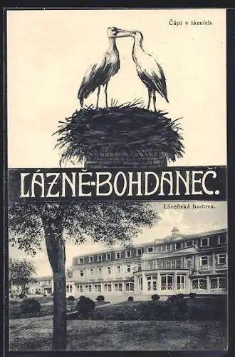 AK Lázne Bohdanec, Cápi v lázních, Lázenská budova