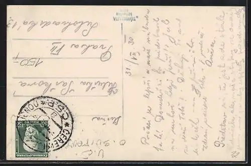 AK Cerekvice n. Louc, Ortspartie auf dem Platz