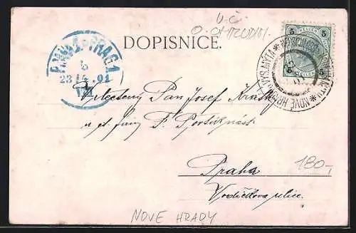 AK Nove Hrady, Lázne, Vsivické Údoli, Partie Novohradska