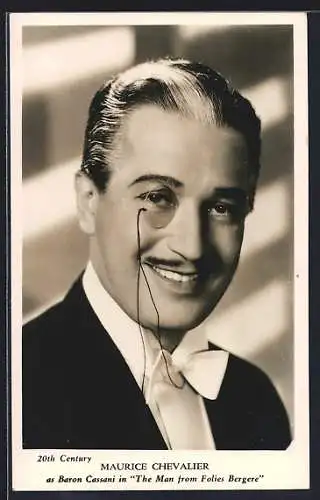 AK Schauspieler Maurice Chevalier as Baron Cassani in The Man from Folies Bergere