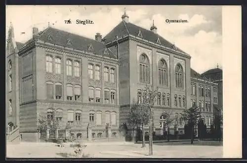 AK Berlin-Steglitz, Blick zum Gymnasium