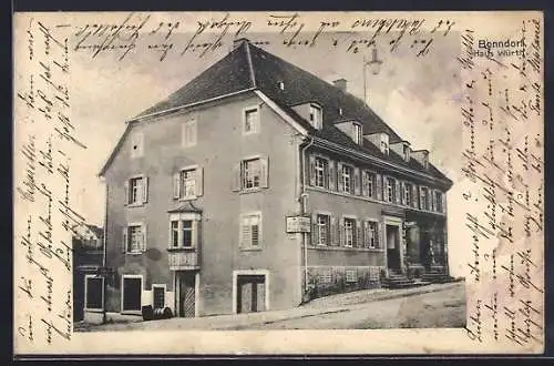 AK Bonndorf / Baden, Geschäftshaus des Schuhmachers Adolf Würth