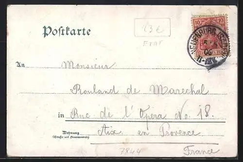 AK Neuenburg a. Rh., Totalansicht, Gasthaus zum Hirschen
