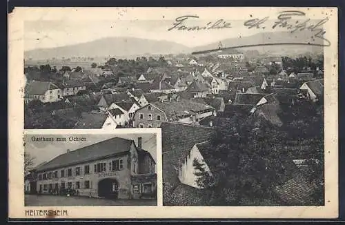 AK Heitersheim, Gasthaus zum Ochsen, Totalansicht