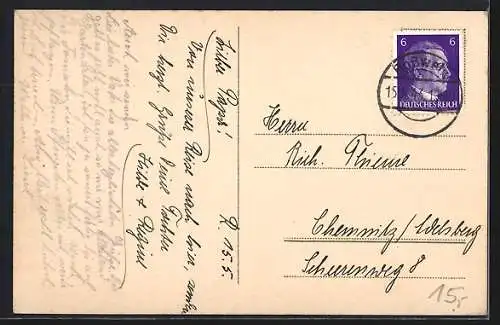 AK Rosswein, Herrmannstrasse mit Auto