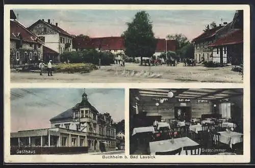 AK Buchheim / Bad Lausick, Simonshof, Gasthaus, Innenansicht Gastzimmer