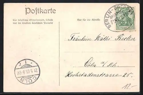 AK Berlin-Lichterfelde, Verlängerte Wilhelmstrasse