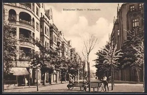 AK Berlin-Neukölln, Böhmischer Platz und Niemetzstrasse