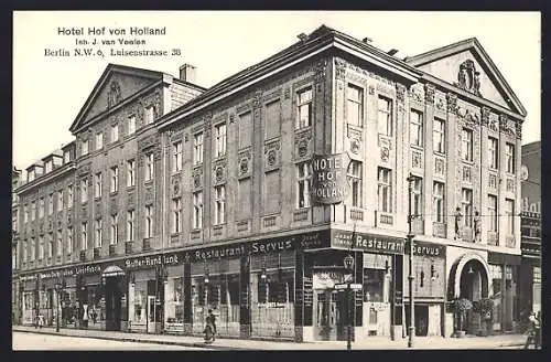 AK Berlin, Hotel Hof von Holland, Inh. J. van Veelen, Luisenstrasse 38