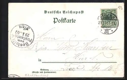Lithographie Berlin, Restaurant Aegir-Saal, Bes. Eugen Ritter, Chausseestrasse 116