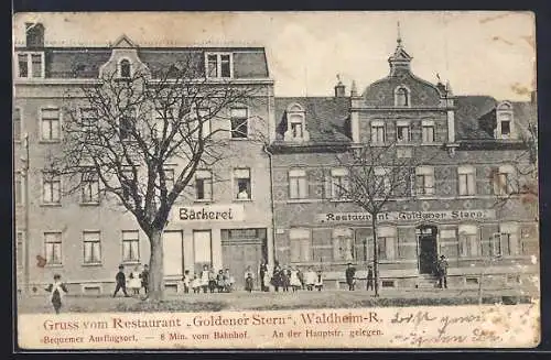 AK Waldheim / Sachsen, Restaurant Goldener Stern an der Hauptstrasse