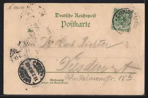 Lithographie Berlin, Restaurant Münchner-Löwen-Bräu von Philipp Nix, Charlottenstrasse 50