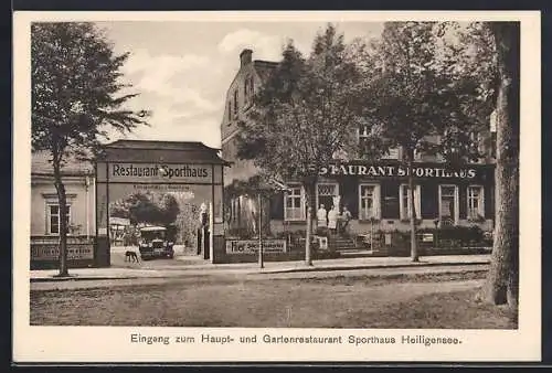 AK Berlin-Heiligensee, Restaurant Sporthaus Heiligensee, Bes. Fritz Dannenberg, Dorfstrasse 24