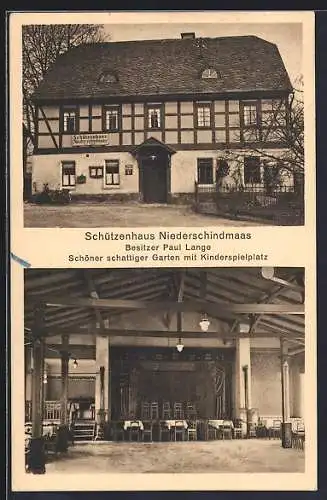 AK Niederschindmaas, Gasthaus Schützenhaus, Saal