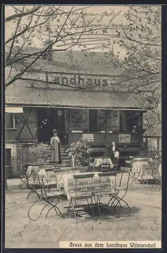 AK Wilmersdorf, Restaurant Landhaus mit Garten