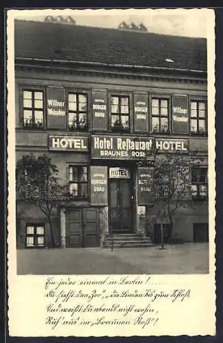 AK Berlin-Kreuzberg, Hotel-Restaurant Braunes Ross, Dresdener Strasse 77