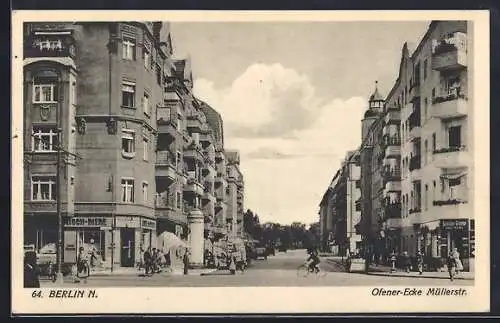 AK Berlin-Wedding, Ofener-Ecke Müllertstrasse mit Restaurant Schiller-Glocke von Paul Hows